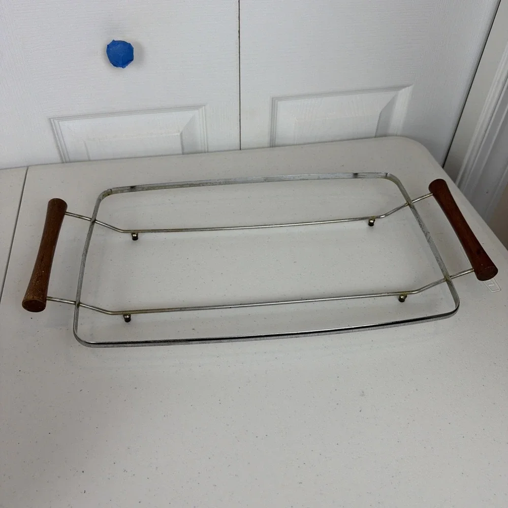Vintage Corning Ware Cornflower Broil & Bake Tray With Serving Rack Stand P 35 B